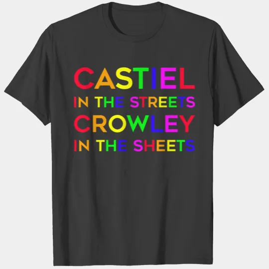 Castiel in the streets Crowley in the sheet TShirt T-shirt