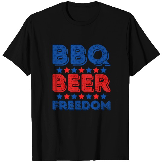BBQ Beer Freedom 4th of July T-shirt