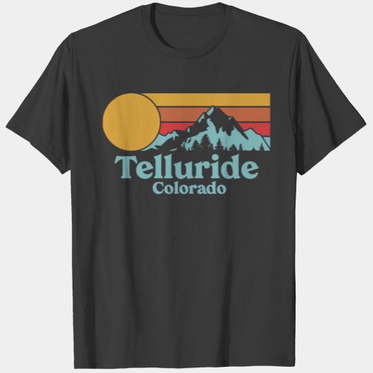 Vintage Telluride Colorado Retro Sun And Mountains T-shirt