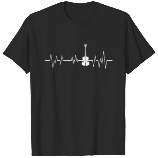 Discover Acoustic Guitar Heartbeat Guitar Musician Musical T-shirt