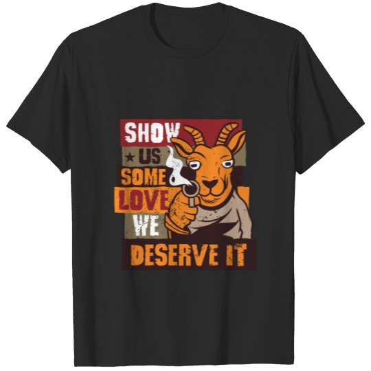 Discover Goat Pointing Love Gun T-shirt