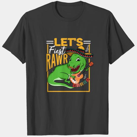 Cinco De Mayo TRex Boy Dinosaur Mariachi Lets T-shirt