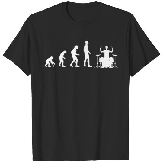 Drummer Evolution Drummer Drum Band T-shirt
