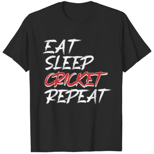 Discover Eat Sleep Cricket Repeat T-shirt
