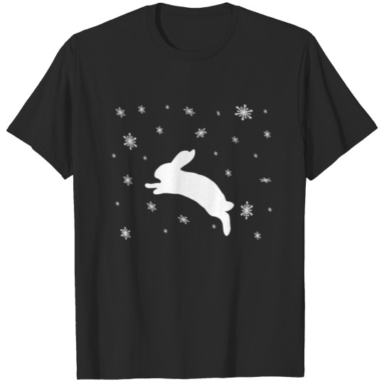Discover A Jumping Rabbit In The Snow Beautiful Christmas T-shirt
