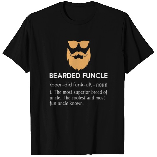 Bearded Gruncle Definition,Bearded Funcle T-shirt