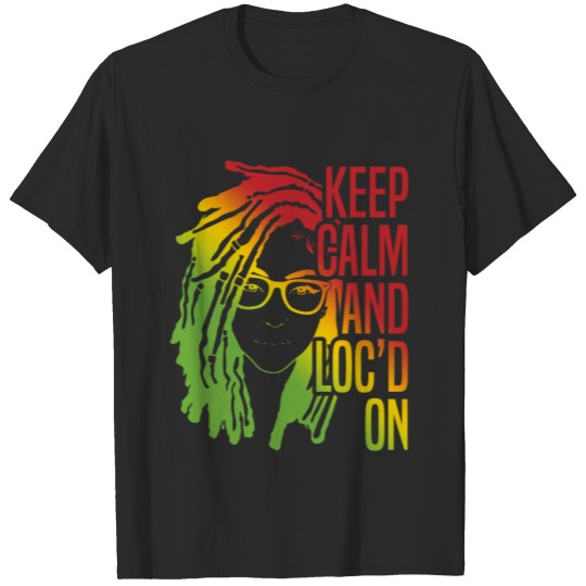 Discover LOC'D Girl Keep Calm & Loc On Dreadlocks African H T-shirt