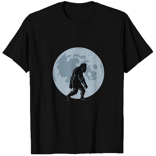 Bigfoot Night Stroll Cool Full Moon Amp Trees T-shirt
