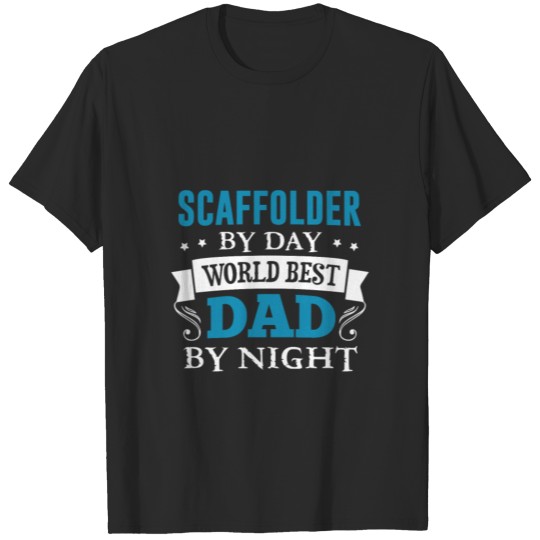 Discover scaffolder best father construction worker T-shirt