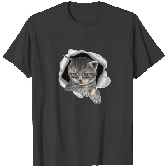 Mens and womens T shirt cat T-shirt