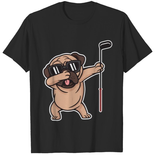 Discover Dabbing Golf Pug Player Golfer Golf Club T-shirt