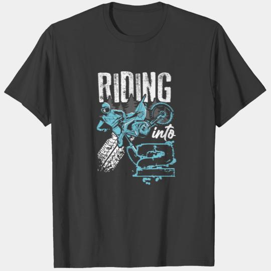 Riding Into 2 Dirt Bike Riding 2nd Birthday Boy T-shirt