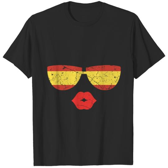 Discover Kiss Lips Spain Flag T-shirt