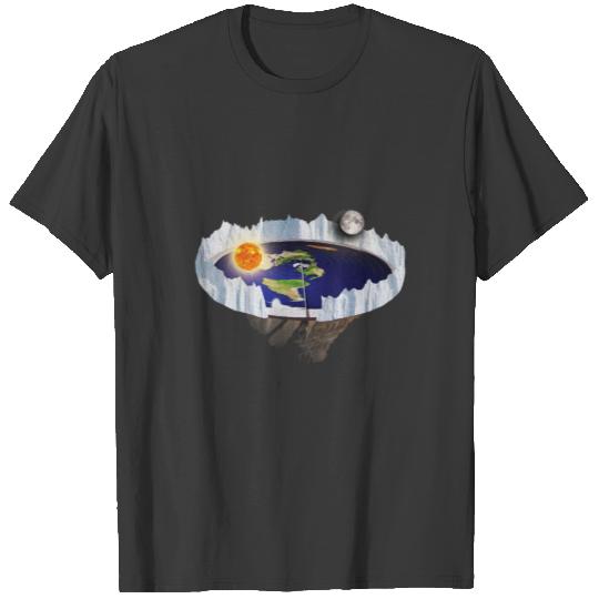 Flat Earth Conspiracy Planet Astronomy World Gift T-shirt