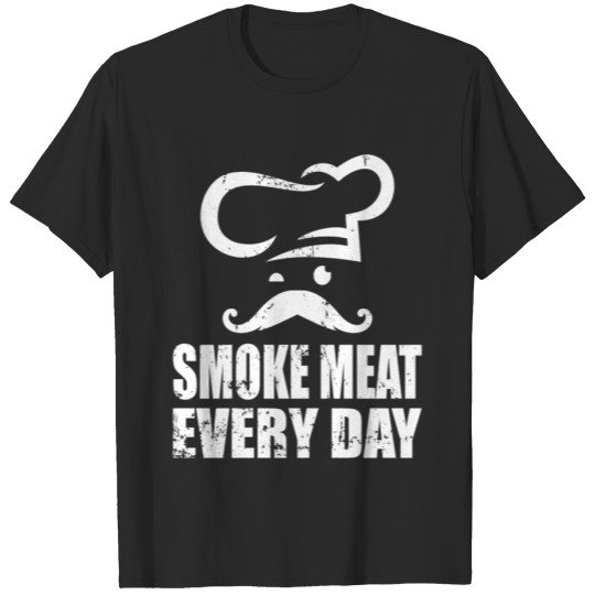 Discover Smoke Meat Every Day Barbecue Chef BBQ Grill T-shirt