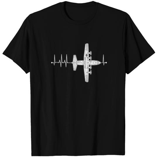 C-130 Hercules Heartbeat Pulse Military Pilot C130 T-shirt
