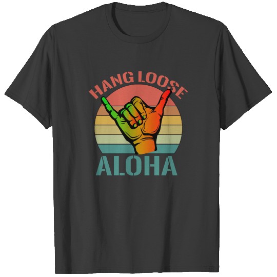 Shaka Rasta Aloha Vintage Hang Loose hawaii sunset T-shirt