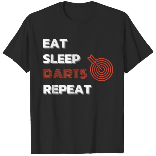 Discover Eat Sleep Darts Repeat Fan Player Team Gift T-shirt