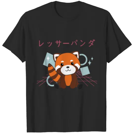 Red Panda Japan Retro 90s Kawaii Anime Animals T-shirt