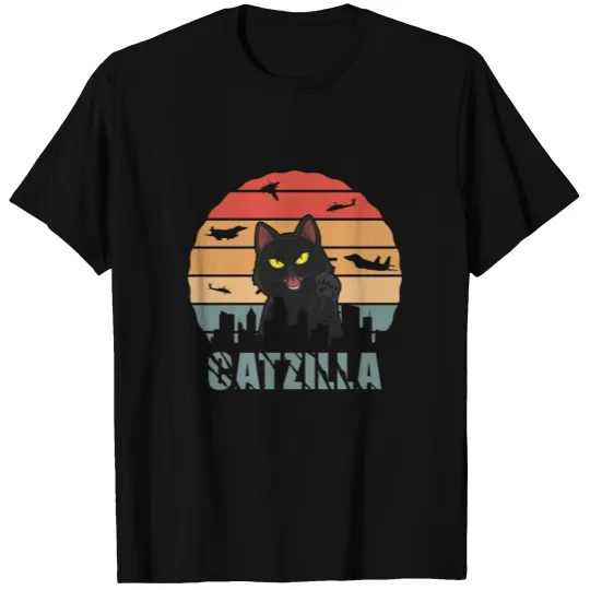 Cat Movie Catzilla Black Cat T-shirt