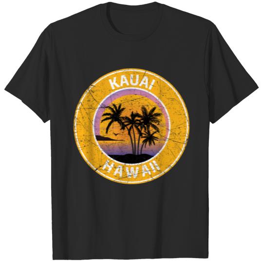 Vintage Kauai Hawaii Retro 80s Summer Travel T-shirt