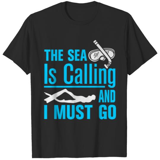 Discover THE SEA IS CALLING AND I MUST GO Gifts for T-shirt