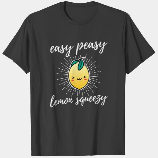 Easy Peasy Lemon Squeezy Cute Kawaii Lemon T-shirt