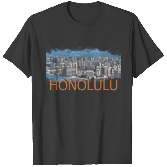 Honolulu Hawaii Skyline T-shirt