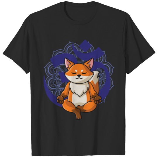 Discover Cute Meditating Fox Yoga Lover Women T-shirt