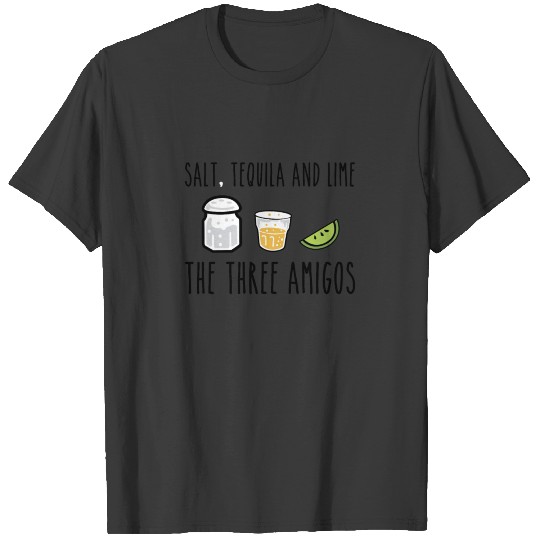 Cinco De Mayo Salt Tequila Lime Three Amigos Gifts T-shirt