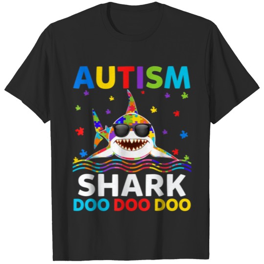 Discover Autism Awareness shark T-shirt