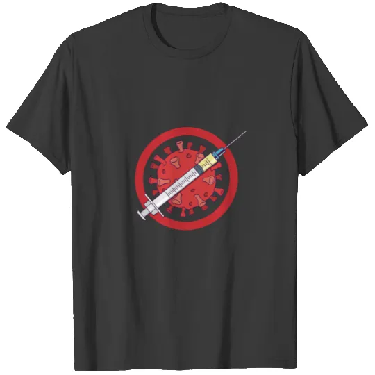 Discover No Virus syringe symbol T-shirt