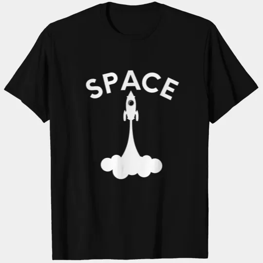 Space universe planet astronaut rocket shuttle T-shirt
