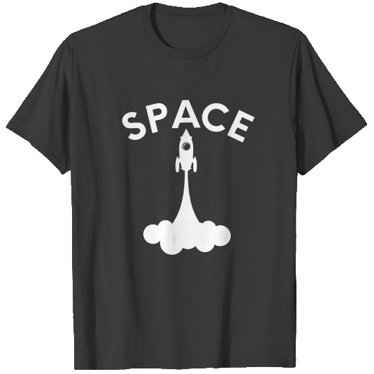 Space universe planet astronaut rocket shuttle T-shirt