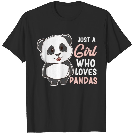 Discover Just a Girl Who Loves Pandas Cute Panda Girl T-shirt