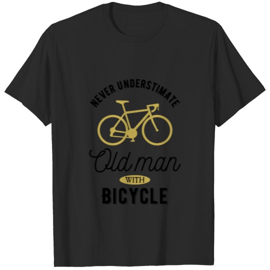 Discover Never Underestimate Old Man With Bicycle T-shirt