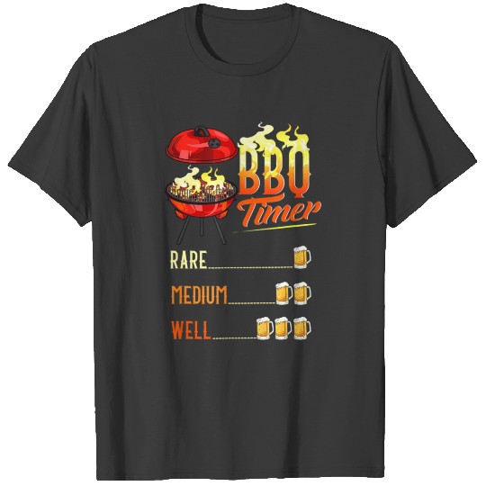 Discover BBQ Timer Funny Barbecue Grill Gift BBQ Grill Beer T-shirt