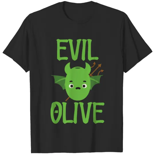 Evil Olive Devil Olive Vegan Pun T-shirt