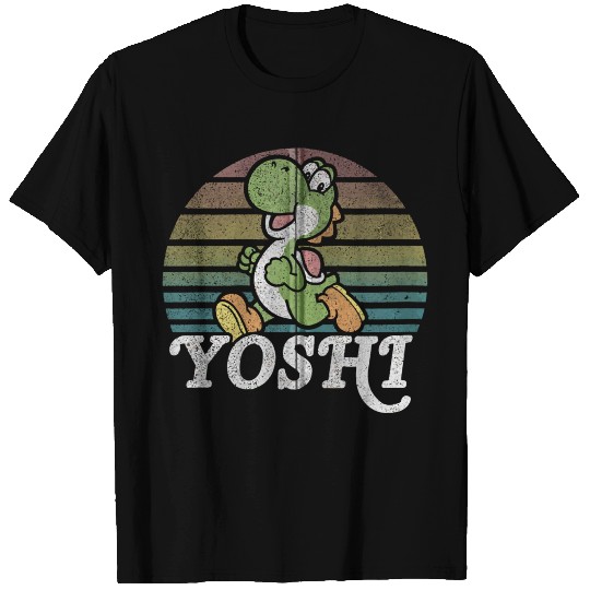 Super Mario Yoshi Retro Line Run Portrait Zip Gift T-shirt