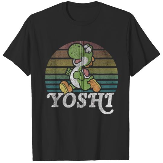 Super Mario Yoshi Retro Line Run Portrait Zip Gift T-shirt