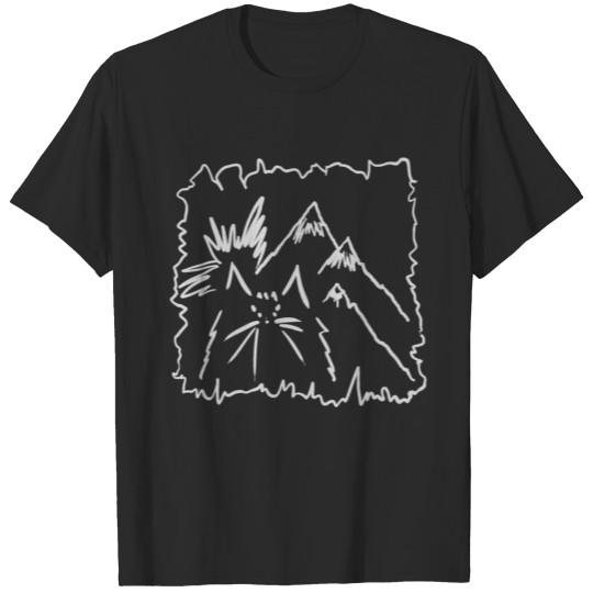 Discover Cat and Mountains T-shirt