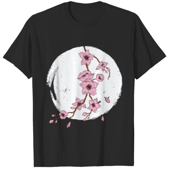 Vintage Cherry Blossom Woodblock Japanese Art T-shirt