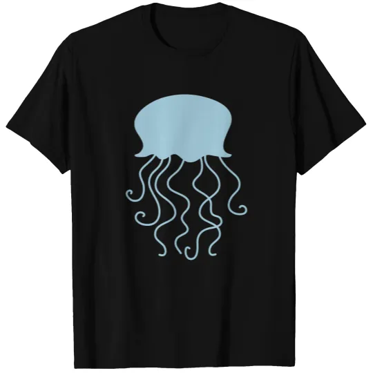 jellyfish shape with long tentacles T-shirt
