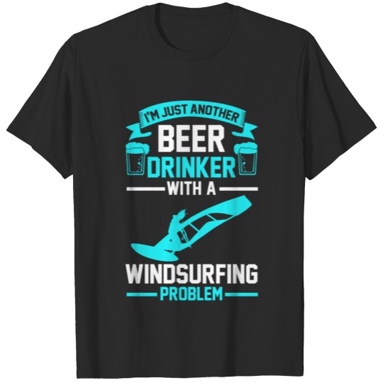 Discover Windsurfing Beer Surfer Gift T-shirt