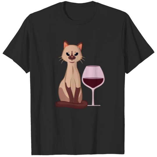 Discover Easily Distracted by Cats and Wine T-shirt