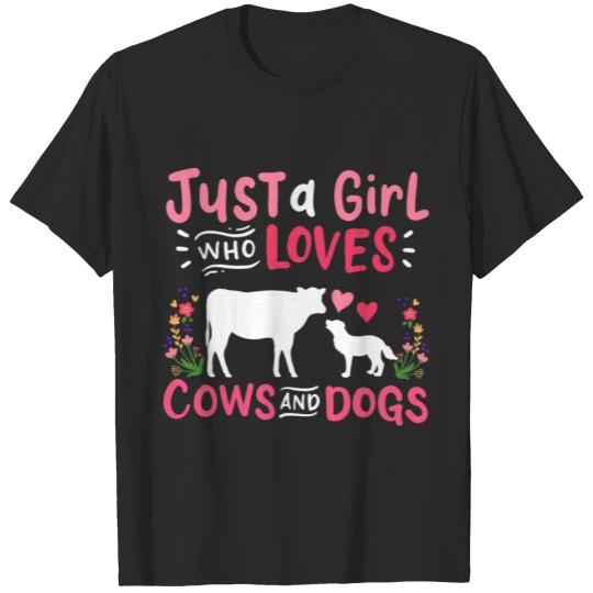 Discover Cow Dog Cow Lover Dog Lover T-shirt
