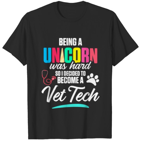 Discover Vet Tech Unicorn Funny Veterinary Technician T-shirt