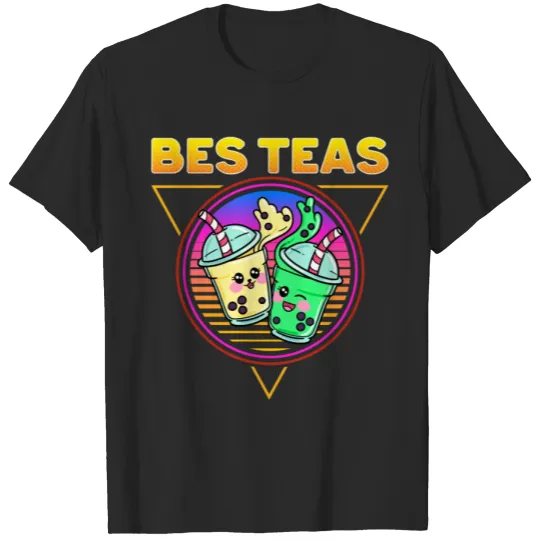 Bes Teas Besties Bubble Tea Cute Boba Best Friends T-shirt