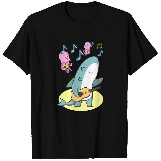 Shark and Jellyfish Guitar Jam Session T-shirt