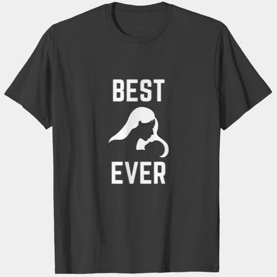 Best mom ever bolt text and logo T-shirt